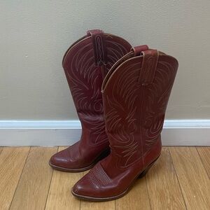Braxton Heeled Red Cowboy Boots